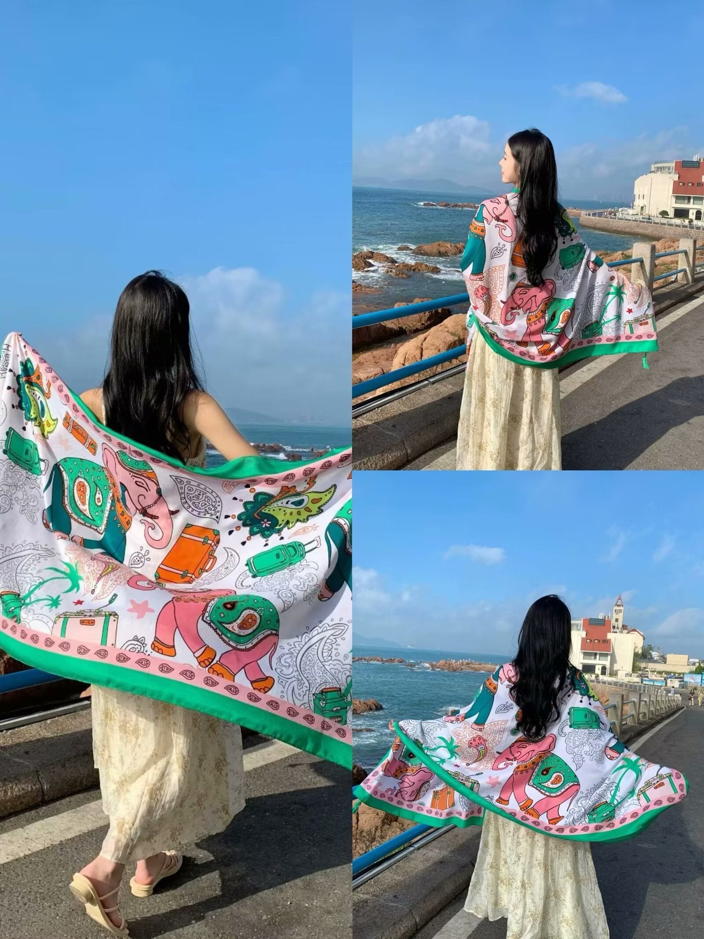 Ethnic Style Shawl Female Summer Hainan Scarfs