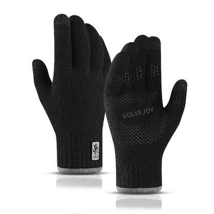 Men's Warm Double Layer Fleece-lined Mountain Climbing Gloves