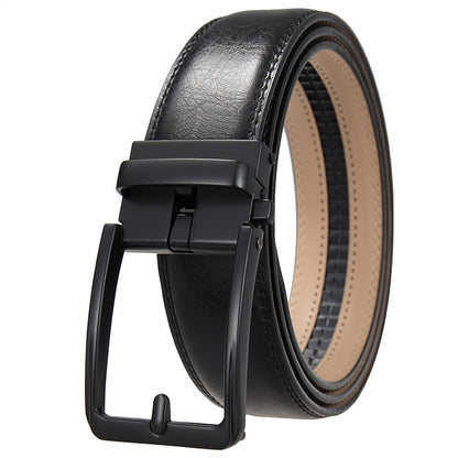 Men's Creative Automatic Buckle Split Leather Belts