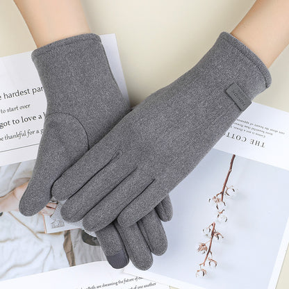 Women's & Men's Fashion Outdoor Riding Fleece-lined Thickened Cold Gloves