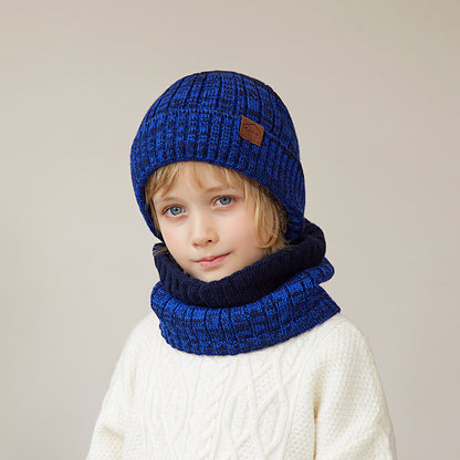 Children's Hat Three-piece Set Big Winter Warm Kids' Headwear