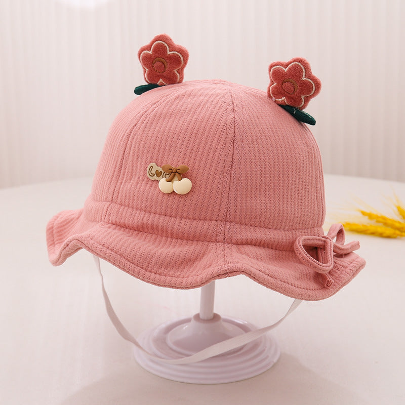 Versatile Korean Style Flower Ears Bucket Kids' Headwear