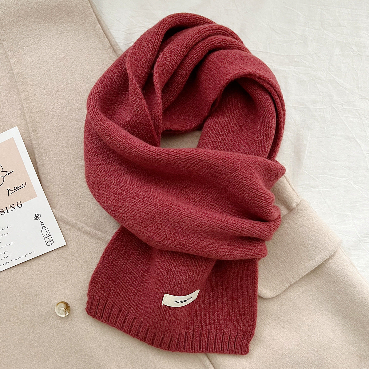 Women's & Men's Selected Australian Pure Cotton Wool Color Scarfs