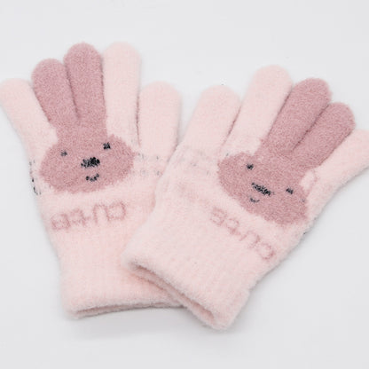 Women's Korean Minority Simple Solid Color Sweet Girly Gloves