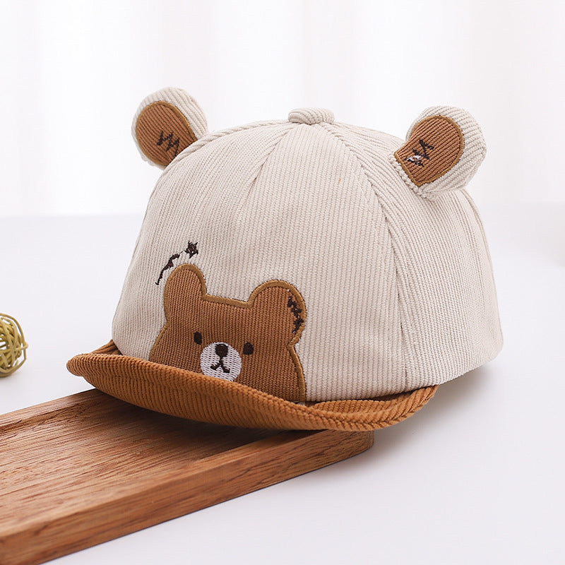 Embroidery Hat Happy Bear Peaked Fashion Kids' Headwear