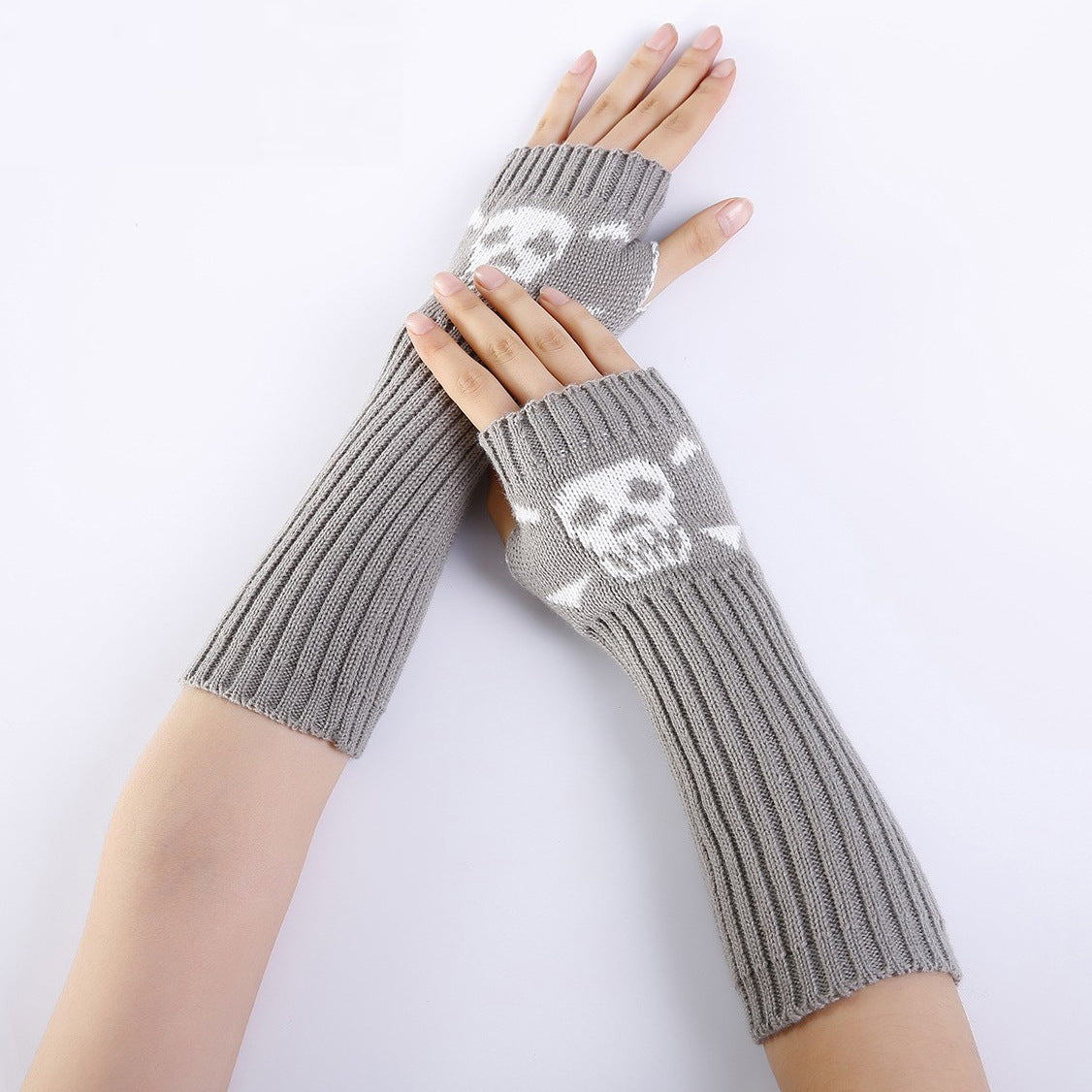 Women's & Men's Exposed Half Finger Knitted Fashion Wristband Gloves