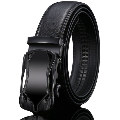 Men's Leather Buckle Pure Cowhide Business Boys Belts