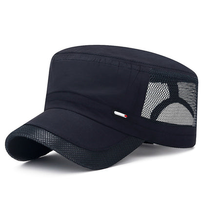 Men's Top Summer Hat Flat-top Sun Protection Sunshade Stitching Hats & Caps