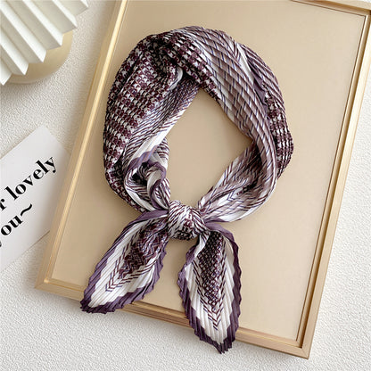 Women's Small Square Towel Versatile Decorative Silk Scarfs