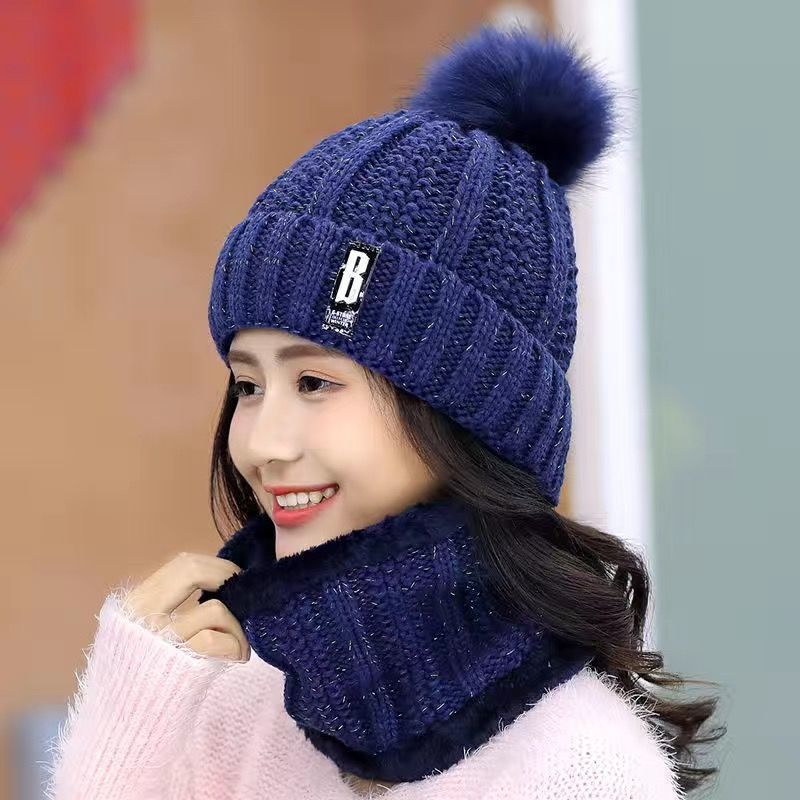 Women's Winter Korean Style Wool Hat Fleece-lined Hats & Caps