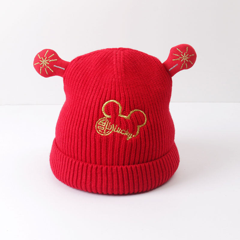 Children's Hat Winter Thickened Life Red Warm Kids' Headwear