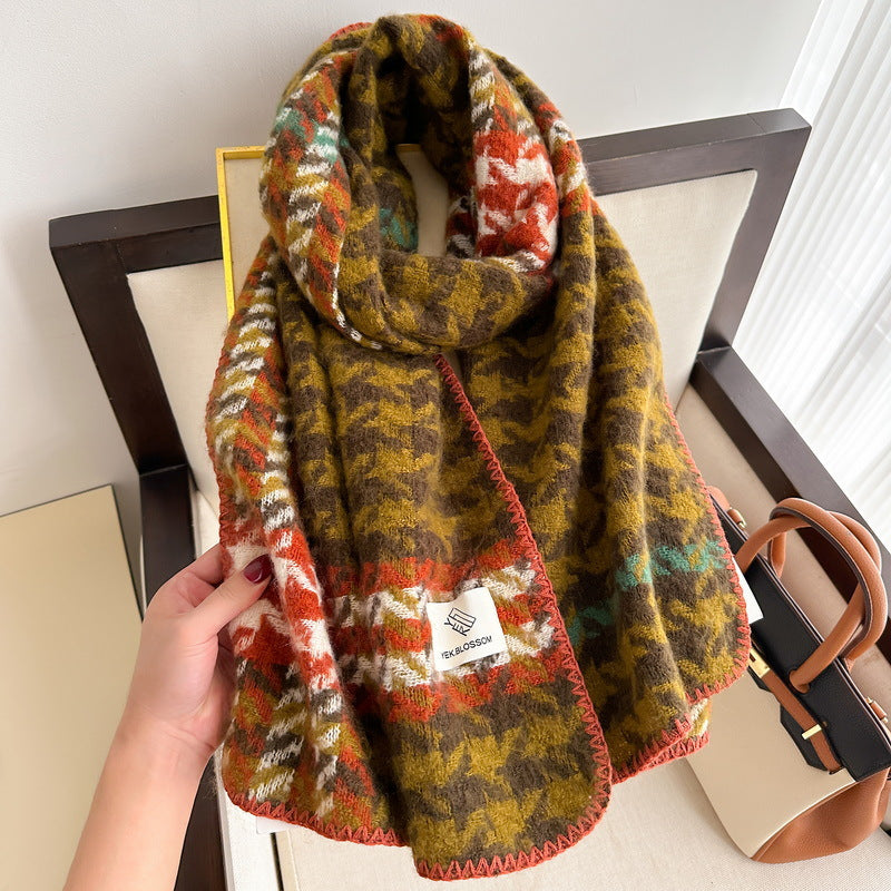 Women's Korean Style Trendy Versatile Contrast Color Scarfs