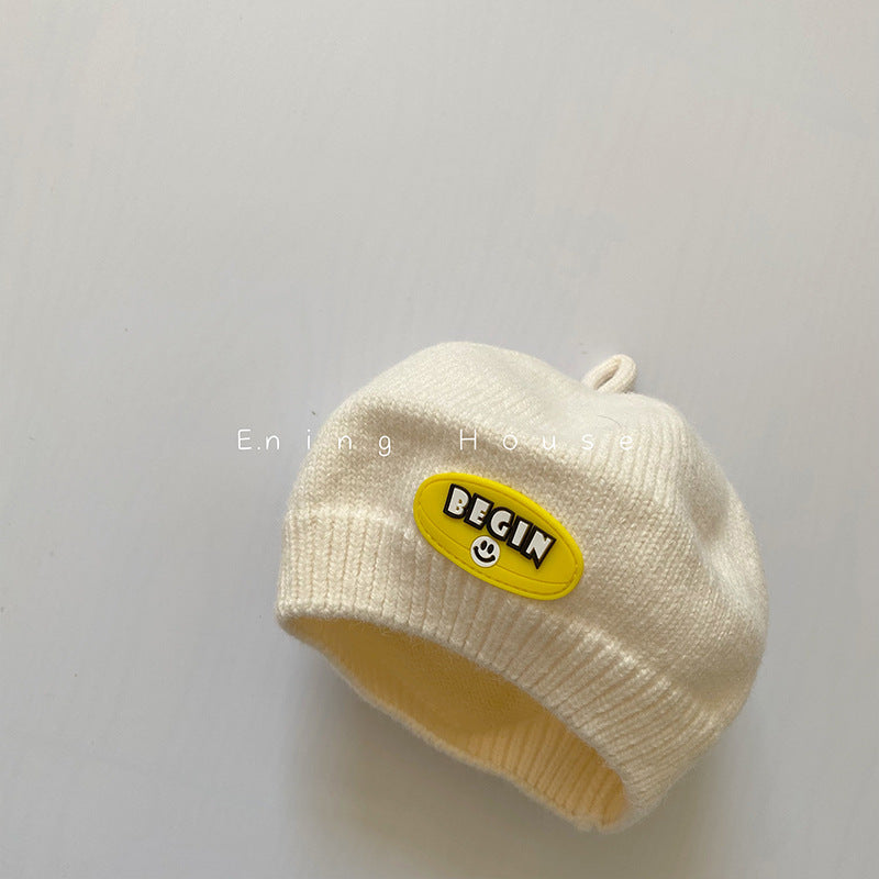 Korean Style Knitted Wool For Boys Kids' Headwear