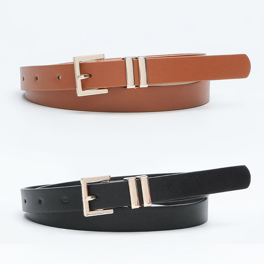 Women's Buckle Thin Simple Decoration Light Luxury Belts