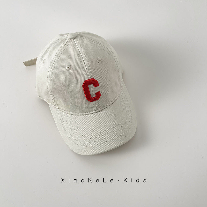 Children's Embroidered Letters Baseball Autumn Summer Snapback Kids' Headwear