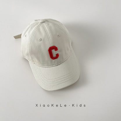 Children's Embroidered Letters Baseball Autumn Summer Snapback Kids' Headwear