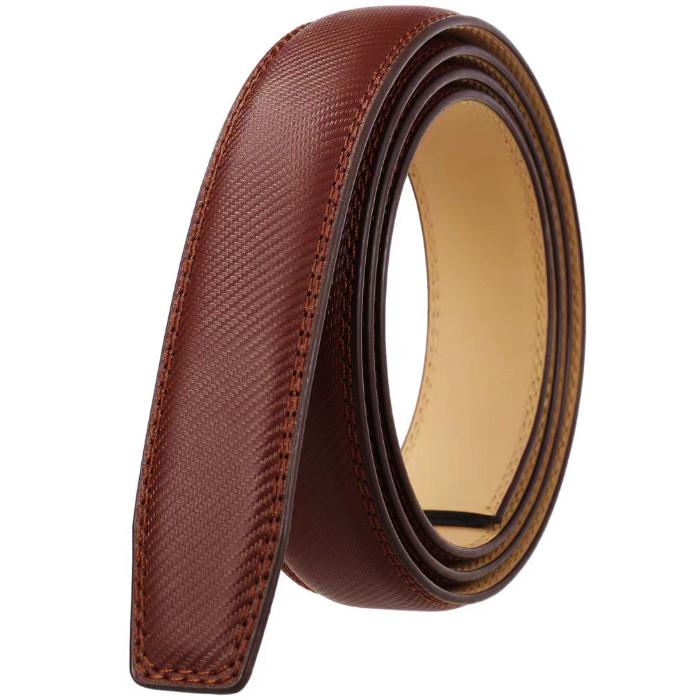 Men's Automatic Buckle Body Two Layers Leather Belts