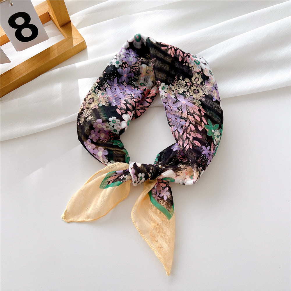 Women's Towel Silk Artistic Fashionable Elegant Hair Scarfs