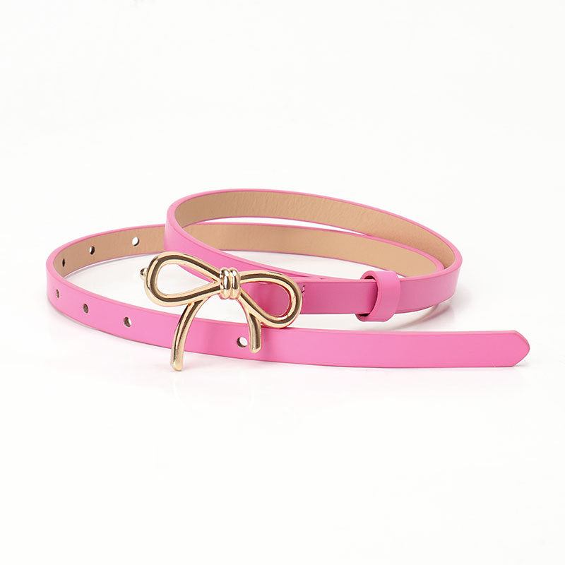 Women's Korean Style Sweet Thin Fashion Bow Belts