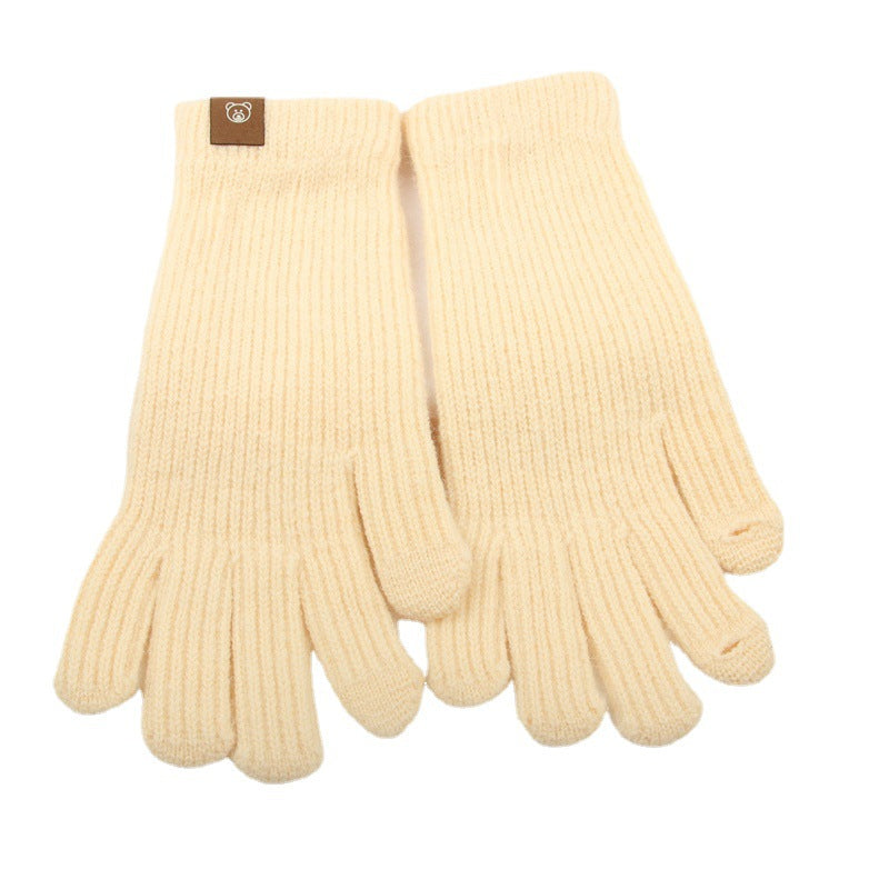 Women's Fashionable Knitted Knitting Wool Winter Warm Lengthened Wrist Gloves