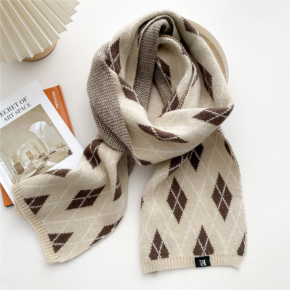 Women's Long Knitted Korean Thickened Warm Fashionable Scarfs