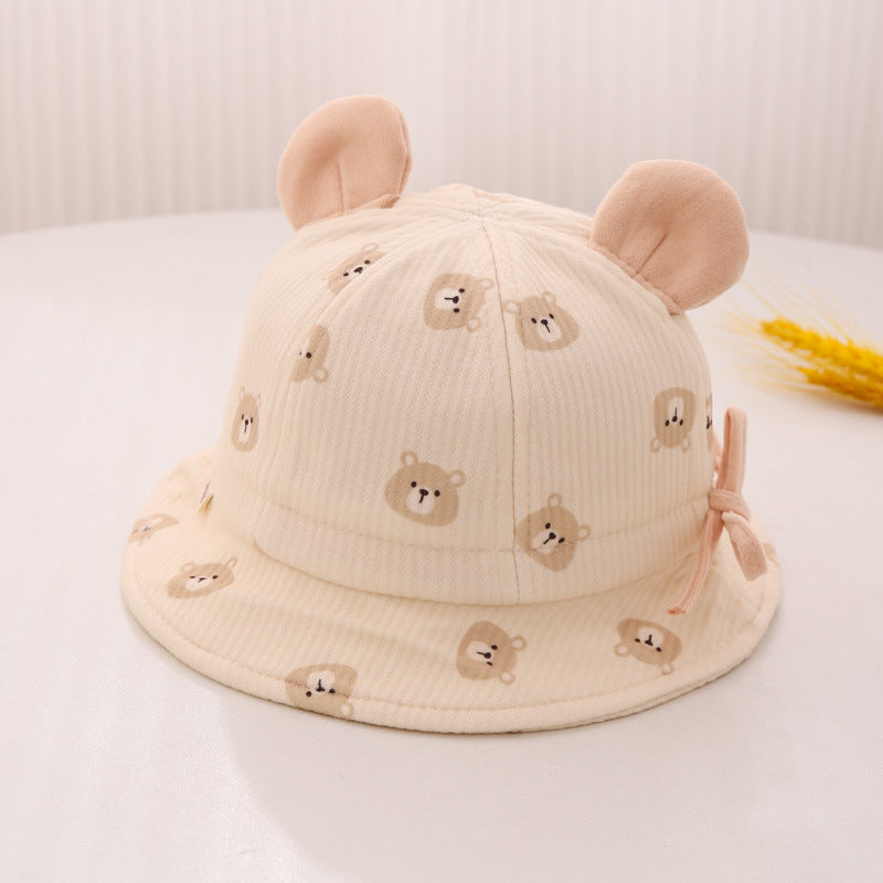 Spring Autumn Grade Bucket Hat Soft Sweet Bow Kids' Headwear