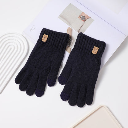 Women's & Men's Keep Warm Korean Simple Half Finger Versatile Touch Screen Gloves