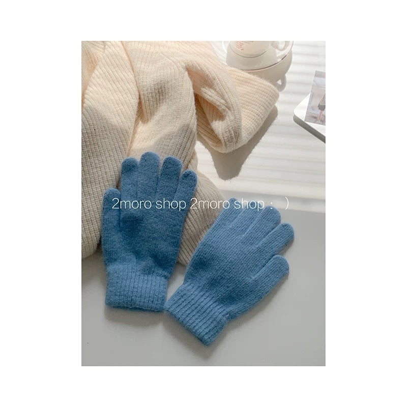 Knitted Female Winter Windproof Cycling Hand Gloves