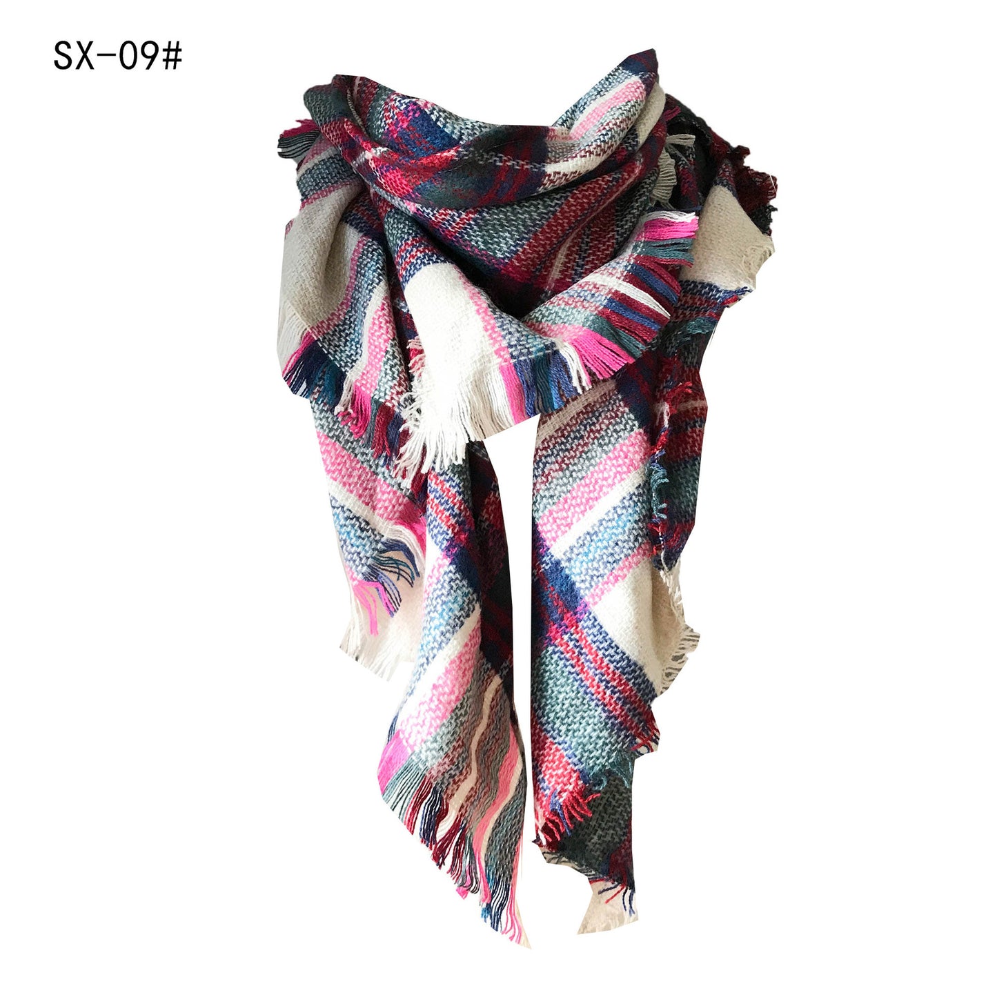 Women's Double-sided Square Triangular Binder Neck Warmer Scarfs