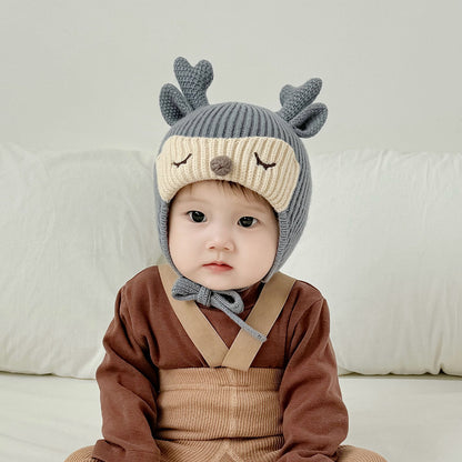 Hat Boys Cute Deer Horn Warm Kids' Headwear