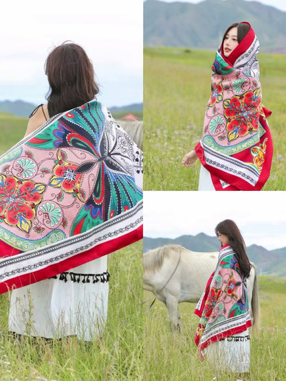 Ethnic Style Shawl Female Summer Hainan Scarfs