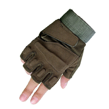 Men's Black Eagle Tactical Half Finger Climbing Special Gloves