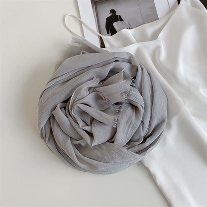 Women's Thin Desert Shawl Color Wins Cotton Scarfs