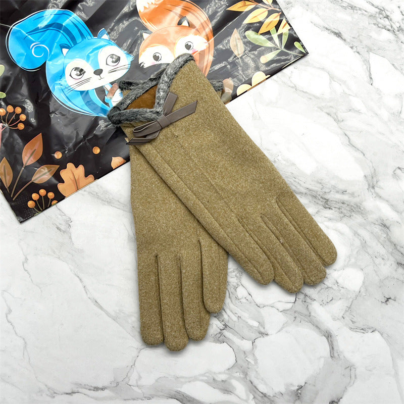 Biking Fleece-lined Thickened Cold Protection Korean Gloves