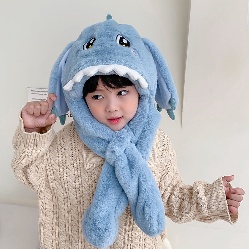 Children's Ears Moving Plush Bonnet One-piece Will Kids' Headwear