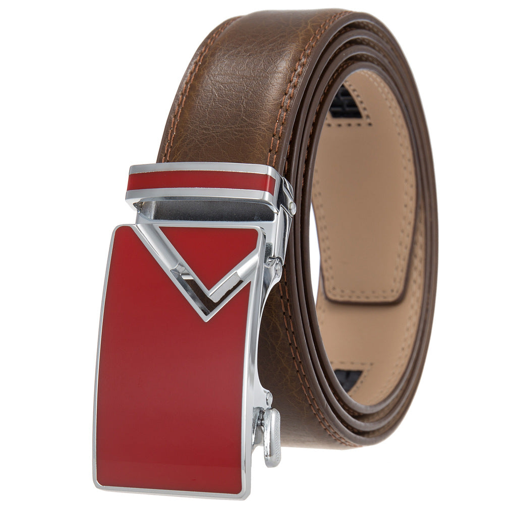 Men's Abrasive Buckle Leather Automatic Fashion Belts