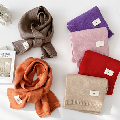 Women's Small Solid Color Korean Versatile Trendy Scarfs