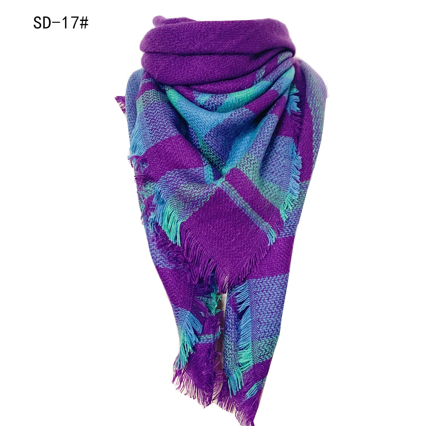 Women's Double-sided Square Triangular Binder Neck Warmer Scarfs