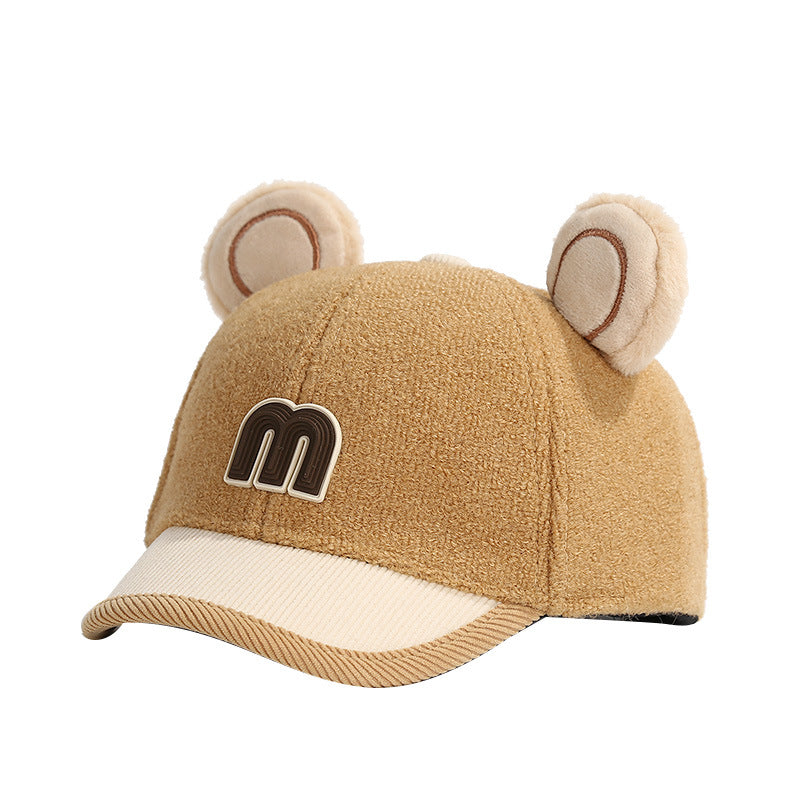 Children's Thick Wool Peaked Hat Boy Cute Kids' Headwear