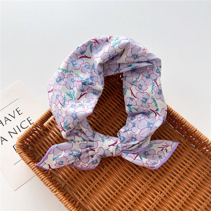 Women's Cotton Linen Small Square Towel Silk Artistic Fashionable Elegant Scarfs