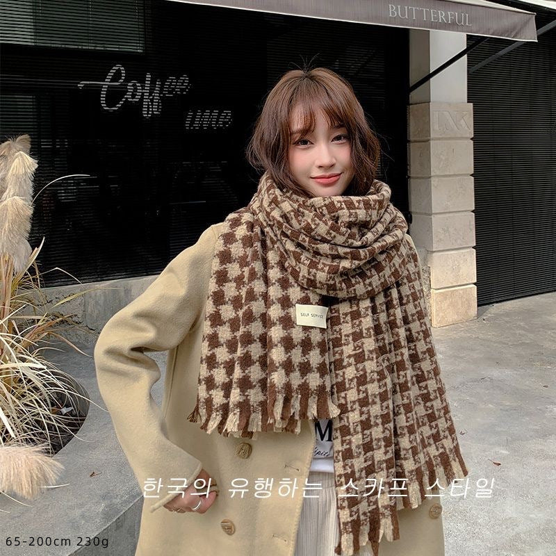 Female Winter High-grade Mohair Artificial Cashmere Scarfs