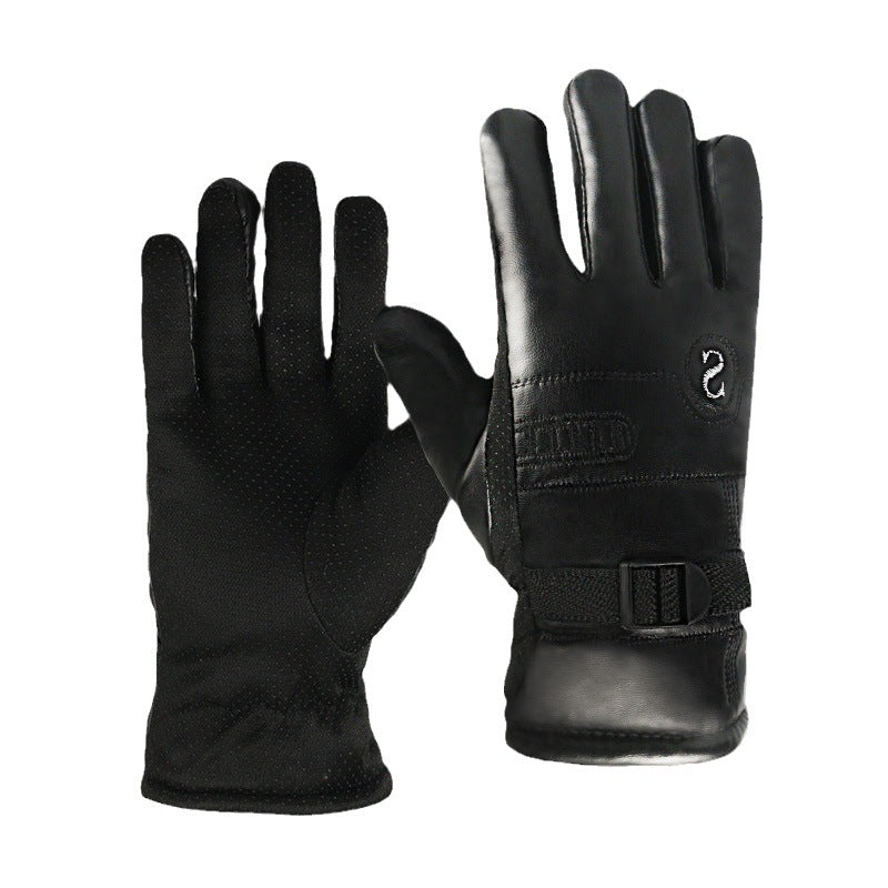 Men's Winter Ski Fleece Lined Padded Warm Keeping Gloves