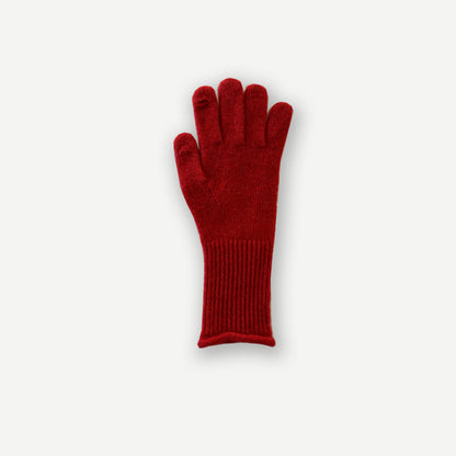 Women's Blend Solid Color Knitted Warm Winter Soft Gloves