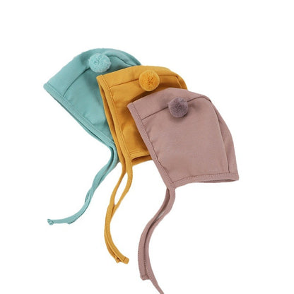 Children's Autumn Hat Ball Earmuffs Born Cotton Kids' Headwear