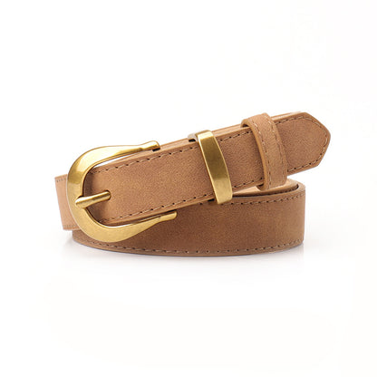 Women's Retro Easy Matching Fashion Simple Suede Belts