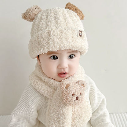 Children's Hat Cute Super Ear Protection Integrated Woolen Kids' Headwear