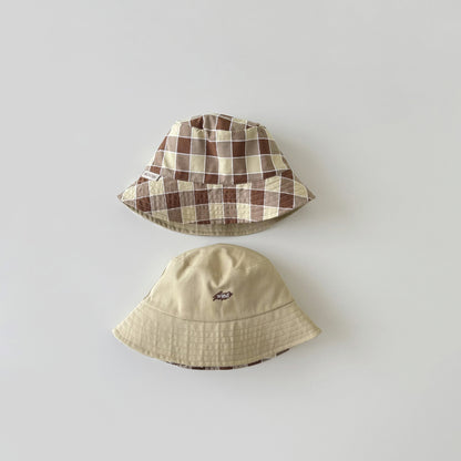 Children's Hat Versatile Boys Double-sided Bucket Fisherman Kids' Headwear