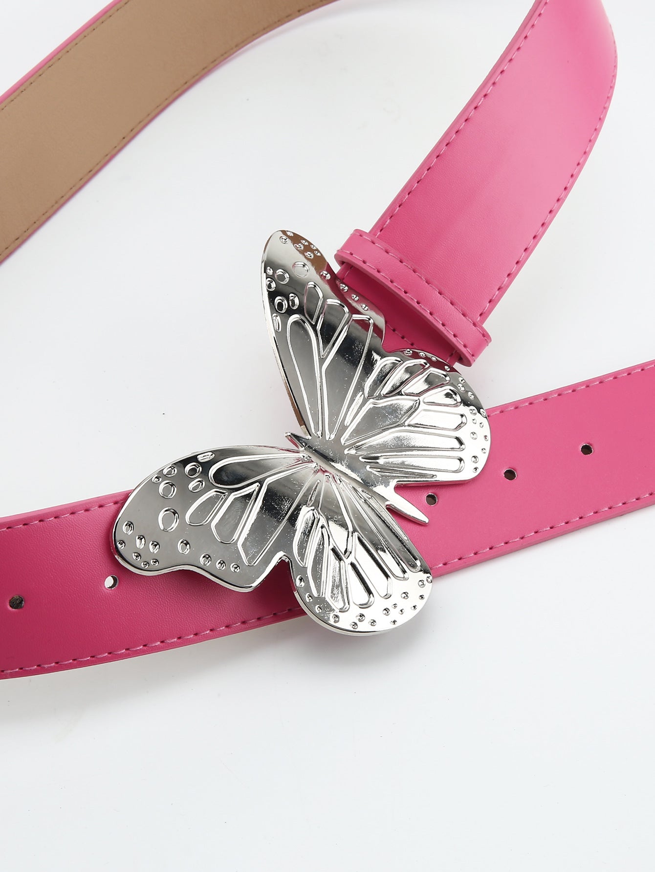 Women's Culture Metal Butterfly Retro Pink Pant Belts