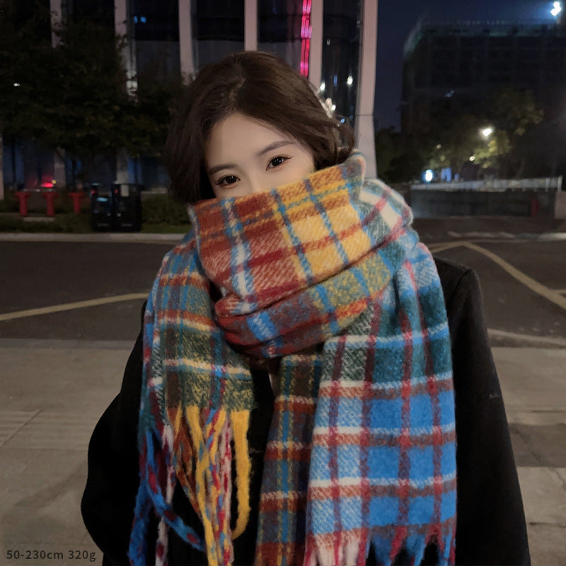 Female Winter High-grade Mohair Artificial Cashmere Scarfs