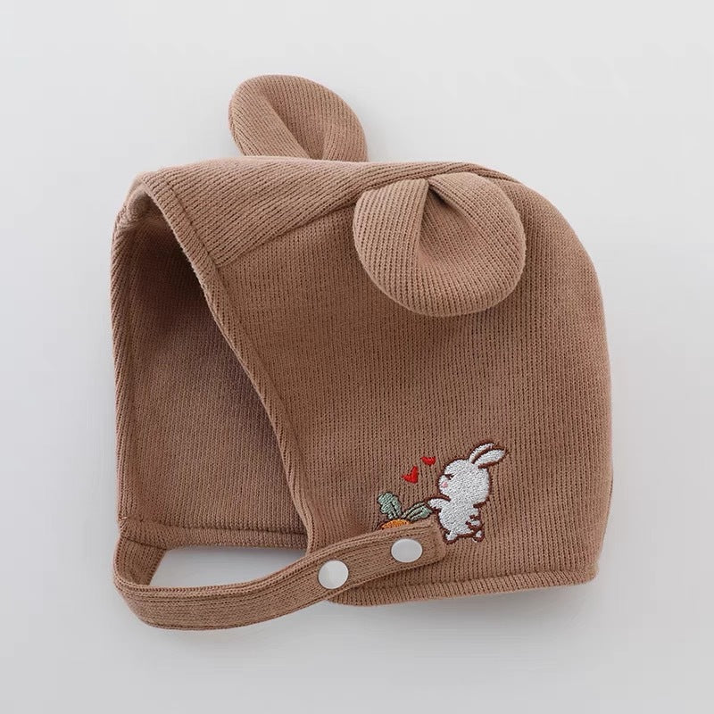 Toque Double Wall Cute Bunny Male Female Kids' Headwear